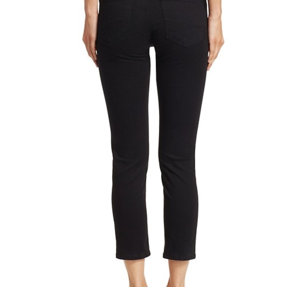 AG Adriano Goldschmied black Prima mid-rise cigarette crop jeans